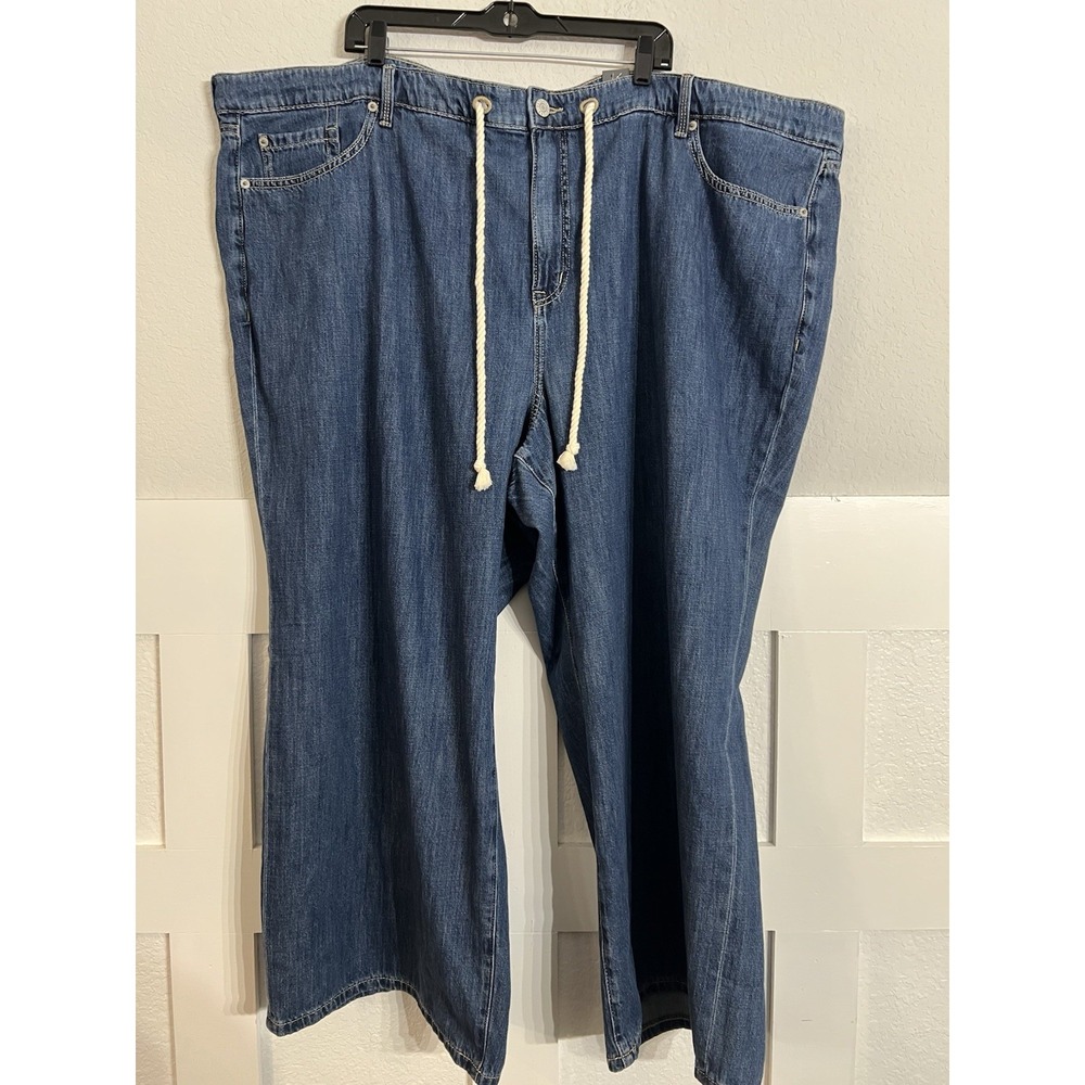 Torrid Perfect Wide Leg Mid Rise Jean Jeans Drawstring Size 30 s So Soft